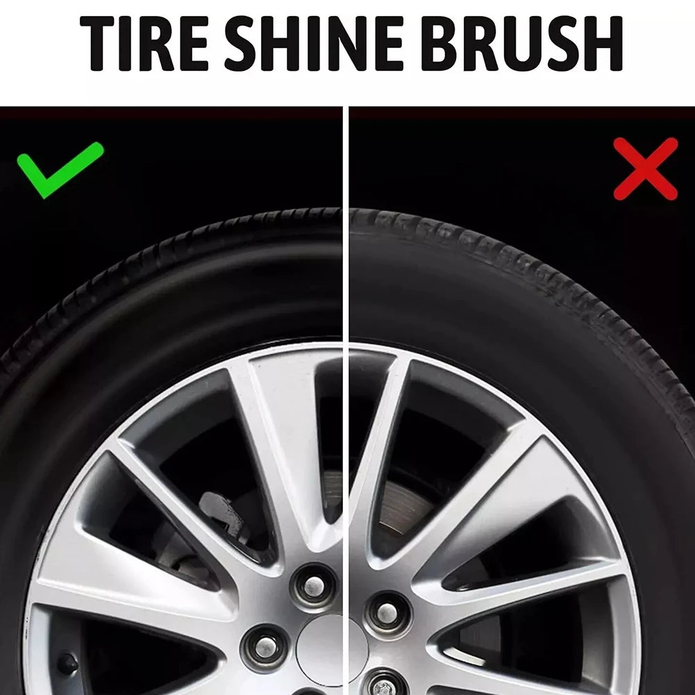Ergonomic Tire shine & Trim Applicator Brush