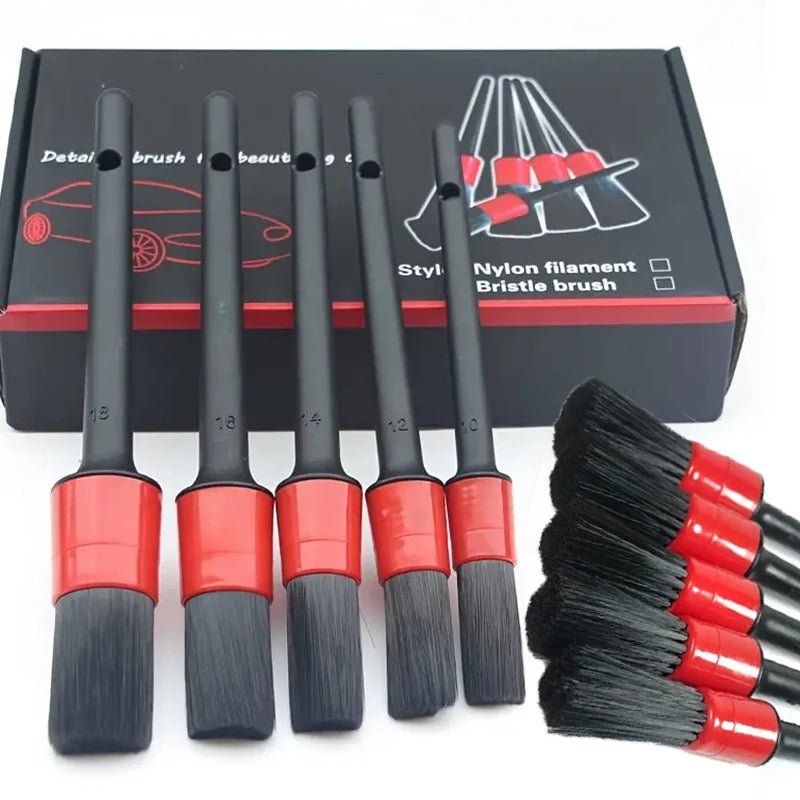 Professional 5-piece Automotive Detailing Brush Set