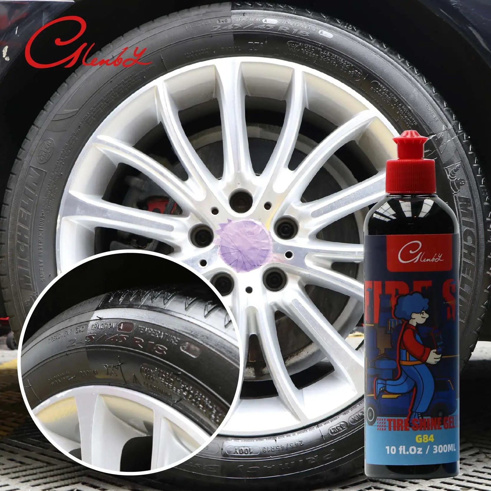 Glenby Premium Tire Shine Gel & conditioner (300ml)